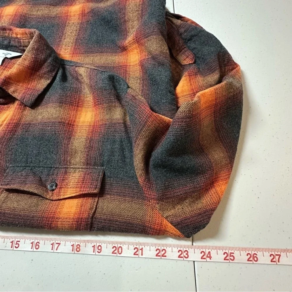 Old Navy Womens The Boyfriend Flannel Shirt Size‎ M ASO Swiftie Evermore Country